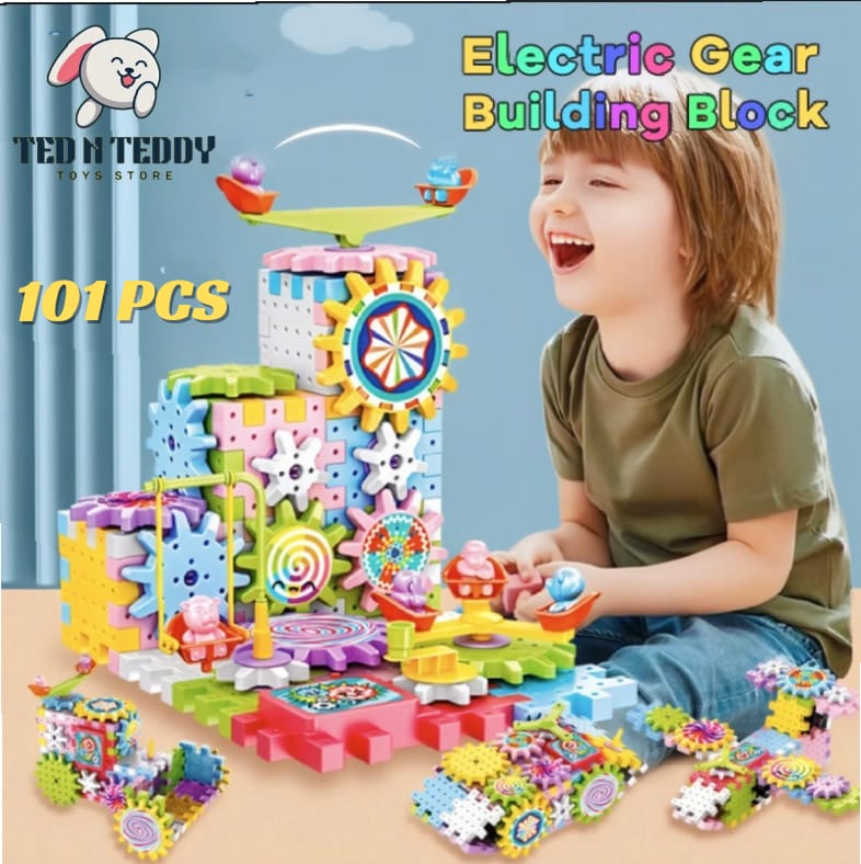 FunBlast Magical Blocks - Magical Building Blocks 3D Magic Play Stacking Set DIY for Brain Development Educational Logo City 101 Pcs