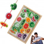 Multifunctional Fishing Game For Kids Magnetic Wood Logarithmic Board Games Montessori Learning Toys Colorful Educational