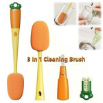 Cup Brush 3-in-1 Carrot Long Handle Household Multi-Function Cup Washing Brush Cleaning Creative Bottle Brush Cleaning Brush