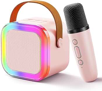 K12 Bluetooth Wireless Portable Speaker Multi-function Karaoke with 1-2 Microphone Music Player Karaoke Machine 1Speaker & 1 Pcs Microphone